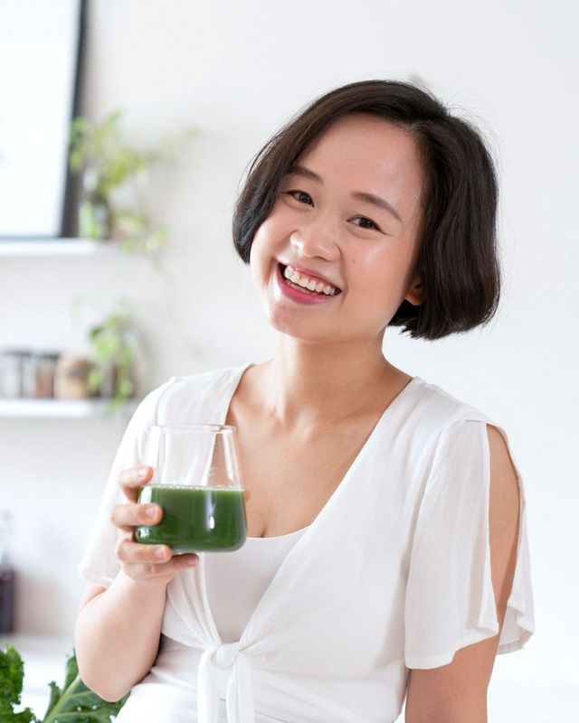 Huyen Tran at the True Juice studio