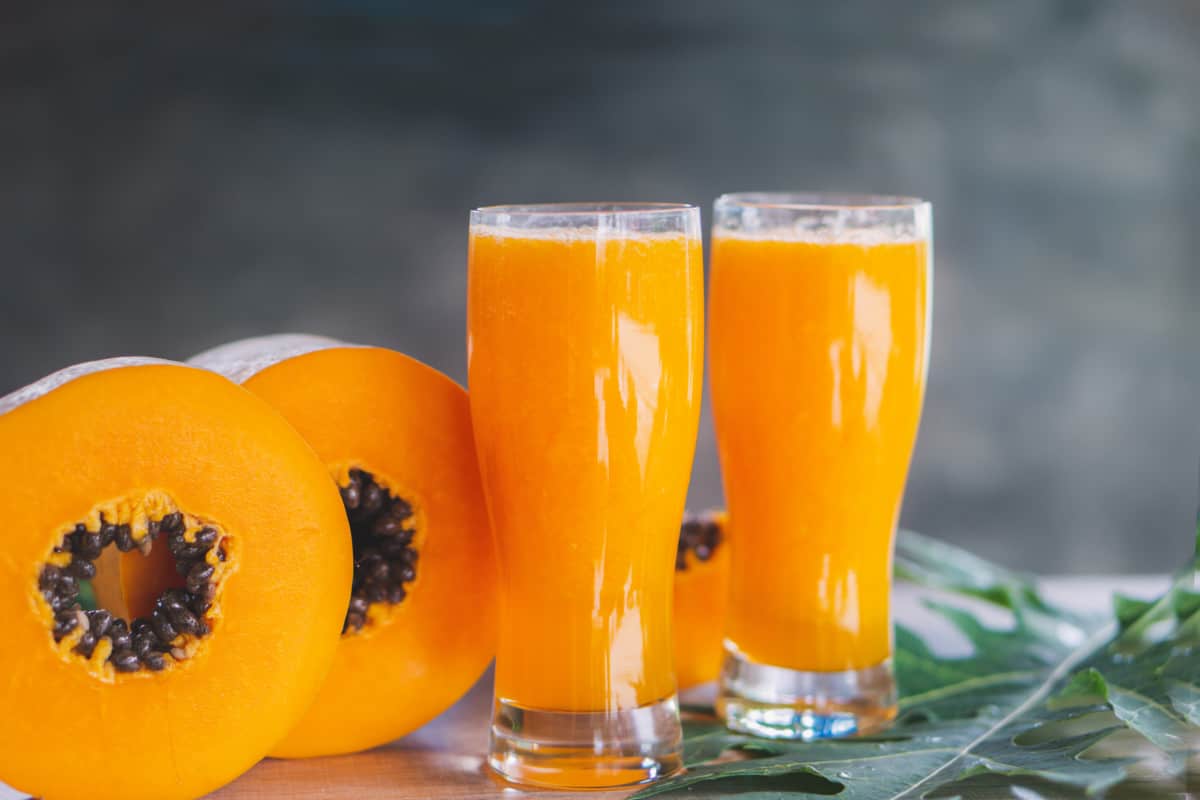 Đu đủ chín để ép